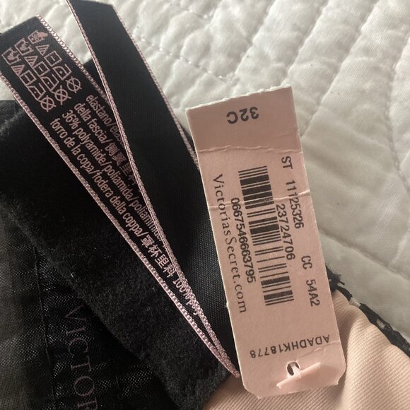 NWT Victoria’s Secret Very Sexy 32C Push Up Padded Multi-way Black Lace Bra - Picture 4 of 10